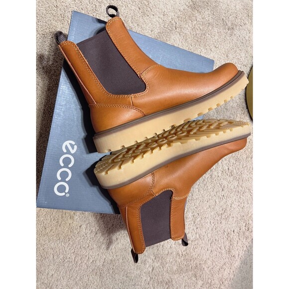 ecco womens Staker W Boots color COGNAC NIB EU39 us8-8.5 - Picture 4 of 7